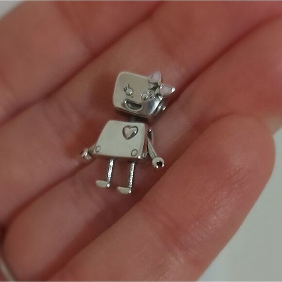 925 Sterling Silver Bella Bot Charm - Picture 2 of 5